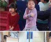 크리스마스날 주일학교 어린이들 성경암송과 율동하는 모습입니다